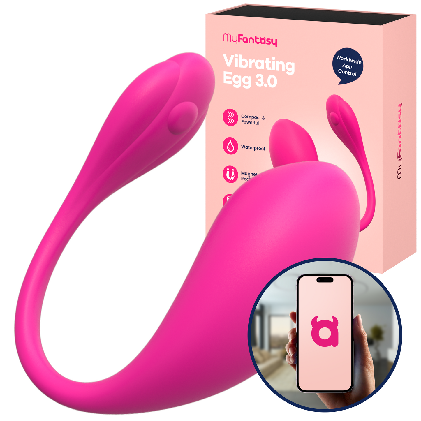 MyFantasy Vibrerend Ei 3.0 met App - Roze