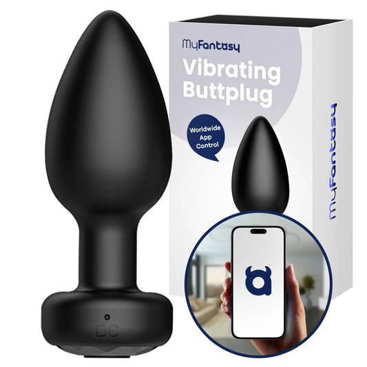MyFantasy Vibrerende Buttplug met App - Zwart