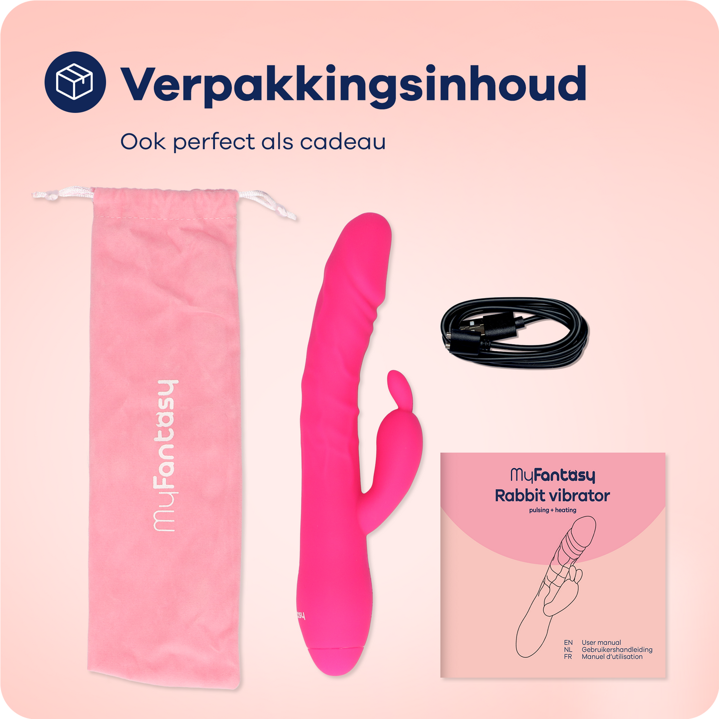 MyFantasy Stotende Rabbit Vibrator Verwarmbaar
