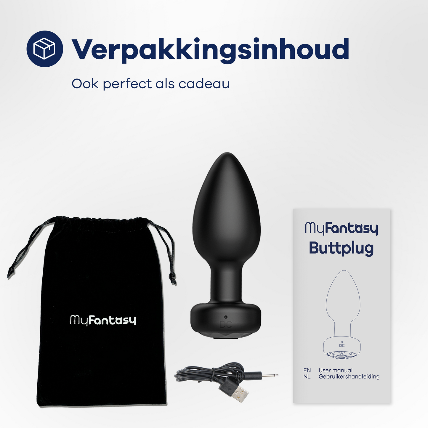 MyFantasy Vibrerende Buttplug met App - Zwart