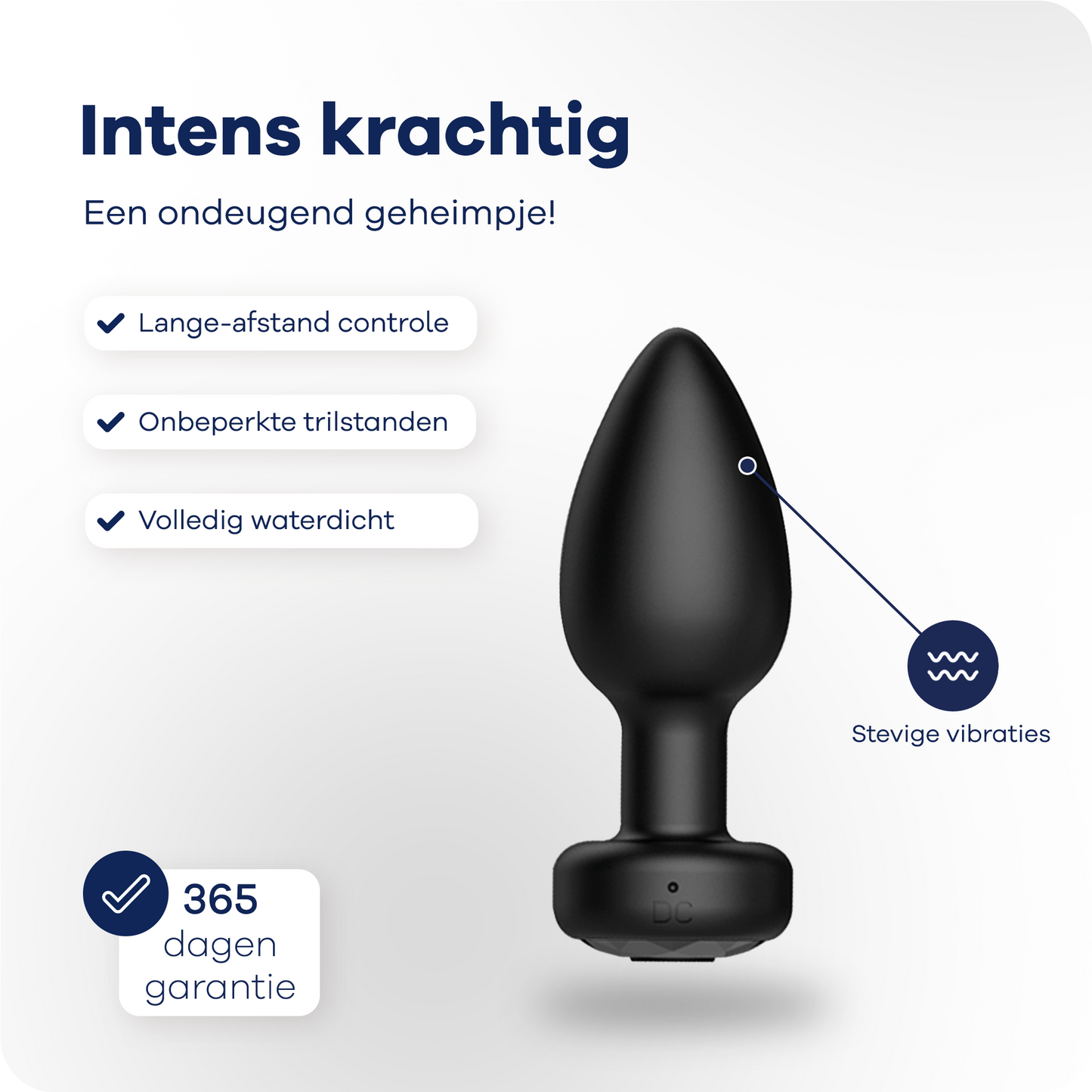 MyFantasy Vibrerende Buttplug met App - Zwart