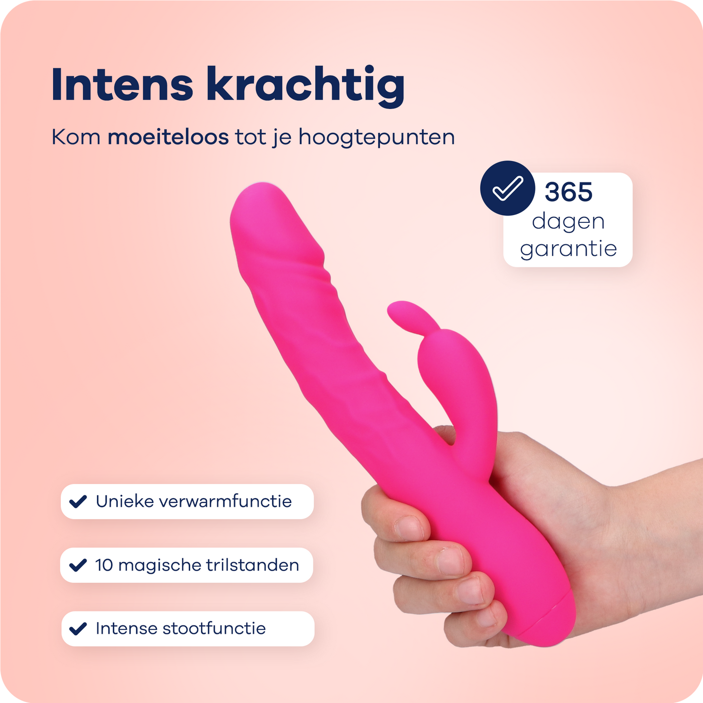 MyFantasy Stotende Rabbit Vibrator Verwarmbaar