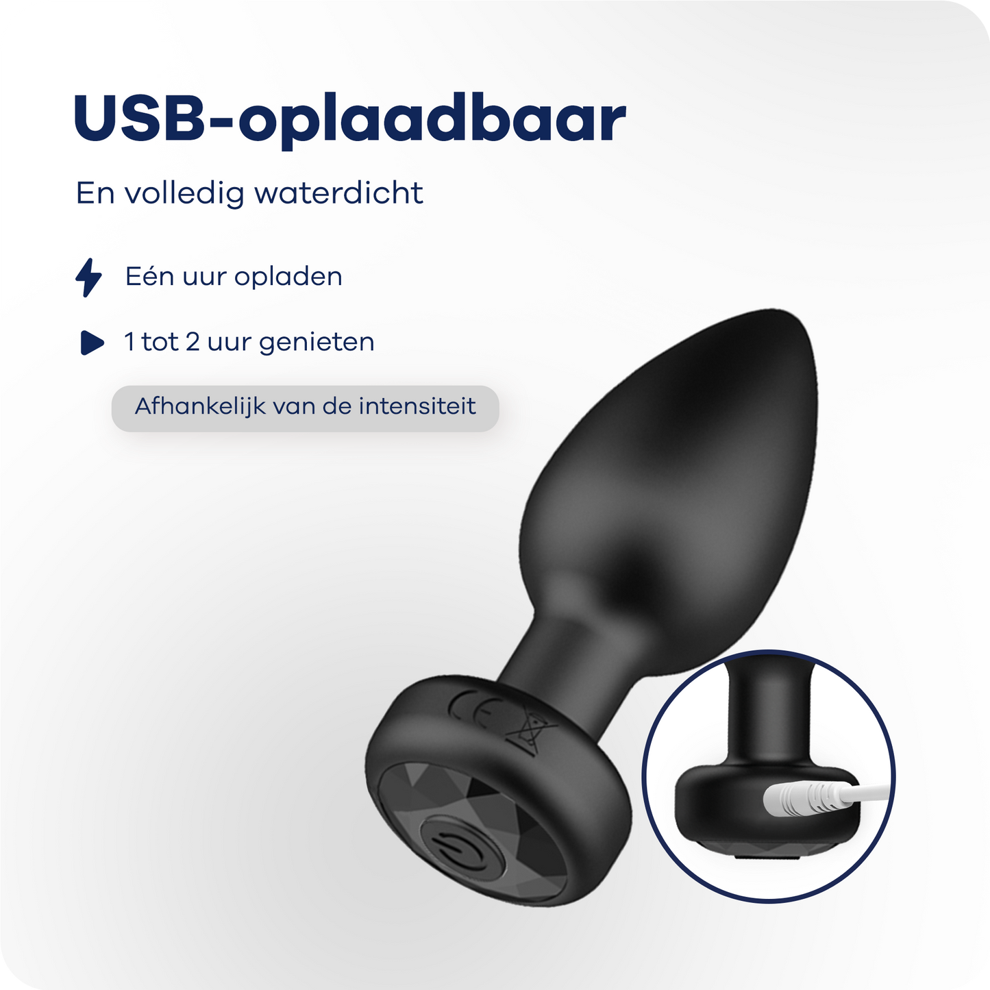 MyFantasy Vibrerende Buttplug met App - Zwart