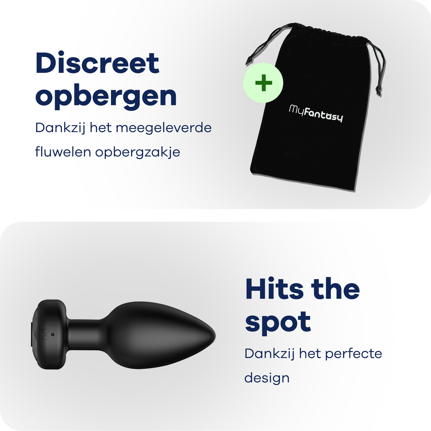 MyFantasy Vibrerende Buttplug met App - Zwart