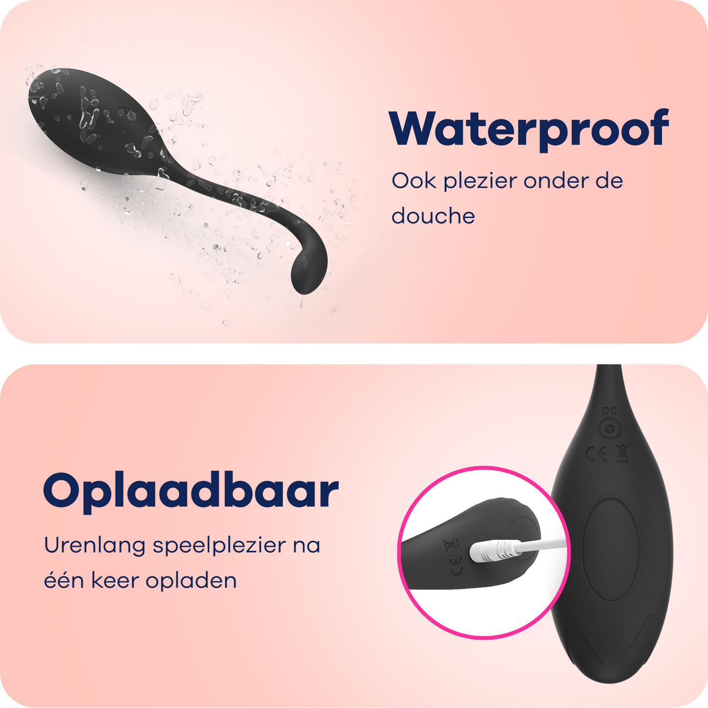 MyFantasy Vibrerend Ei met Afstandsbediening - Midnight Black