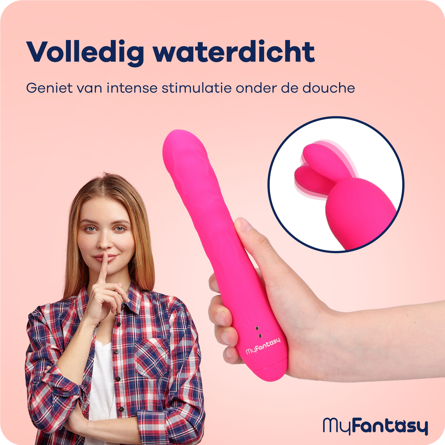 MyFantasy Stotende Rabbit Vibrator Verwarmbaar