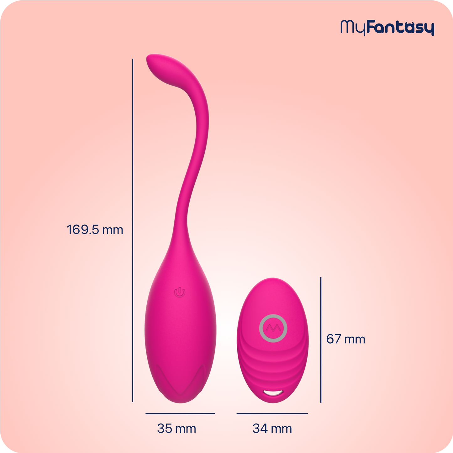 MyFantasy Vibrerend Ei met Afstandsbediening - Roze