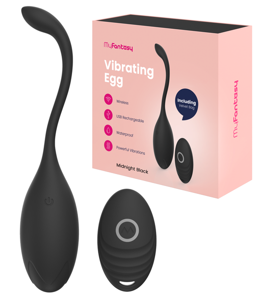 MyFantasy Vibrerend Ei met Afstandsbediening - Midnight Black