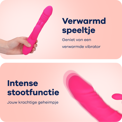 MyFantasy Stotende Rabbit Vibrator Verwarmbaar
