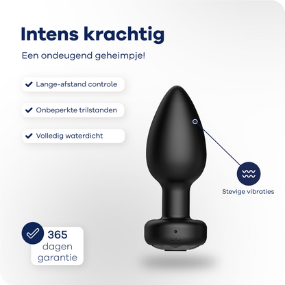 MyFantasy Vibrerende Buttplug met App - Zwart