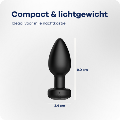 MyFantasy Vibrerende Buttplug met App - Zwart