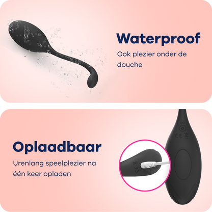 MyFantasy Vibrerend Ei met Afstandsbediening - Midnight Black