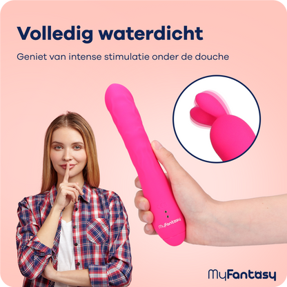 MyFantasy Stotende Rabbit Vibrator Verwarmbaar